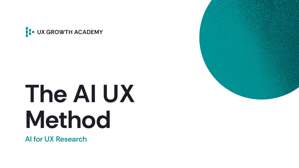 Titelfolie der Masterclass AI for UX Research