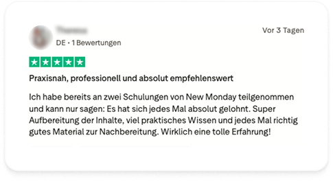 Trustpilot-Bewertung: „Praxisnah, professionell und absolut empfehlenswert“