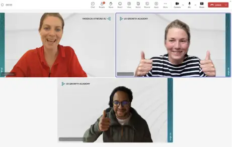 Screenshot aus einer Live-Session der UX Growth Academy